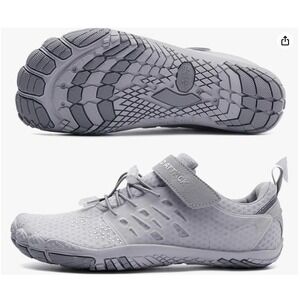 Grand Attack Barefoot Running Shoes Womens 9 Grey Silver ZT641-7